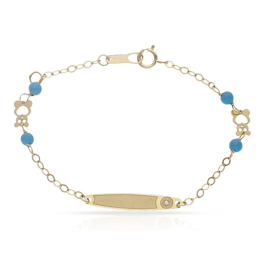 PULSERA ORO 18KL CIRCULO CIRCONITA - Peso: 0.95 gr 