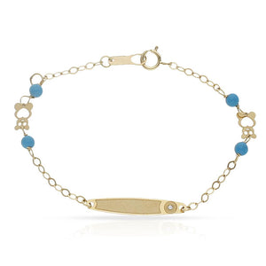 PULSERA ORO 18KL CIRCULO CIRCONITA - Peso: 0.95 gr 