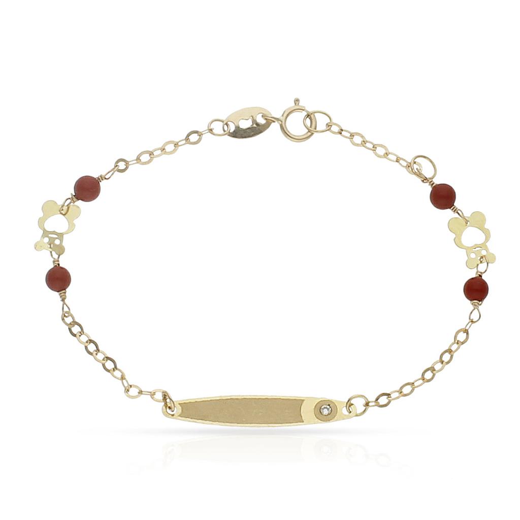 PULSERA ORO 18KL CIRCULO CIRCONITA - Peso: 0.95 gr 