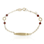 PULSERA ORO 18KL CIRCULO CIRCONITA - Peso: 0.95 gr 