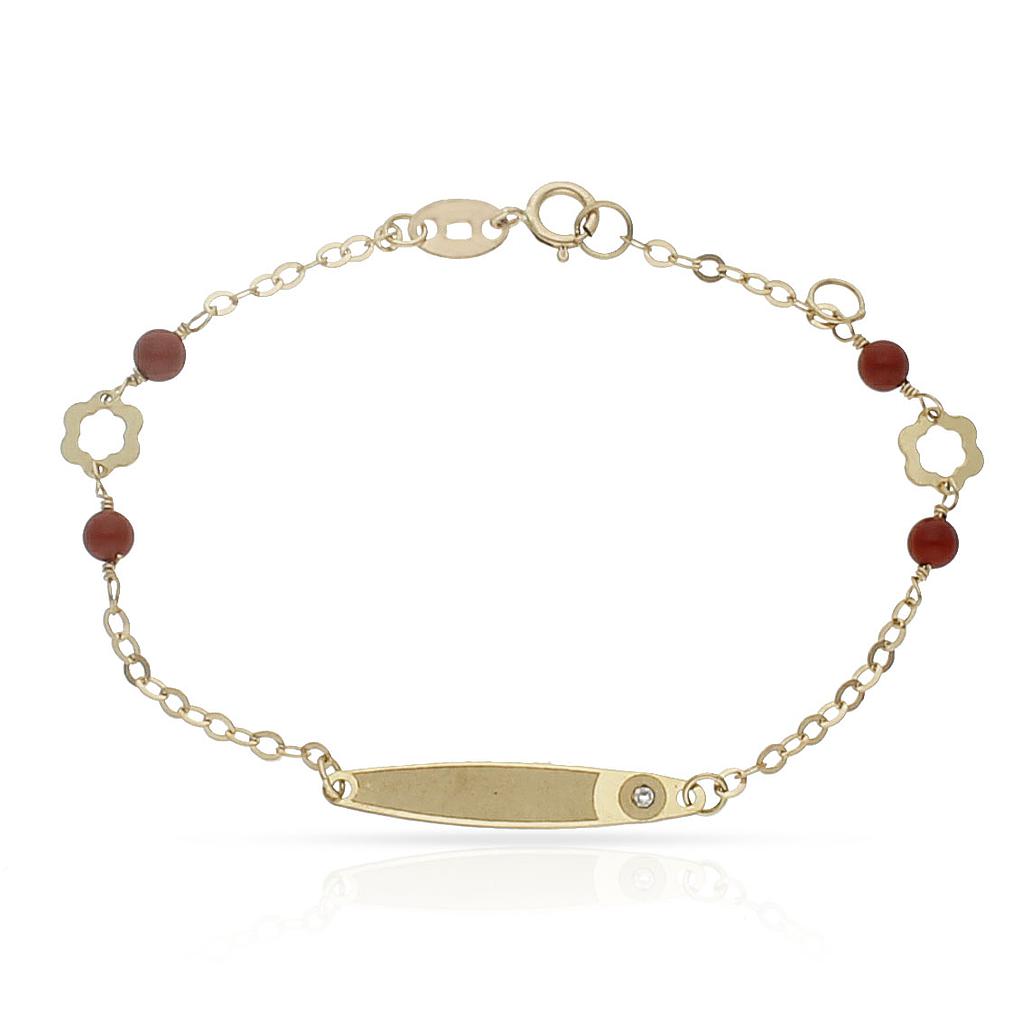 PULSERA ORO 18KL CIRCULO CIRCONITA - Peso: 0.95 gr 
