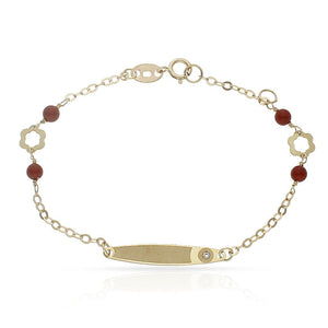 PULSERA ORO 18KL CIRCULO CIRCONITA - Peso: 0.95 gr 