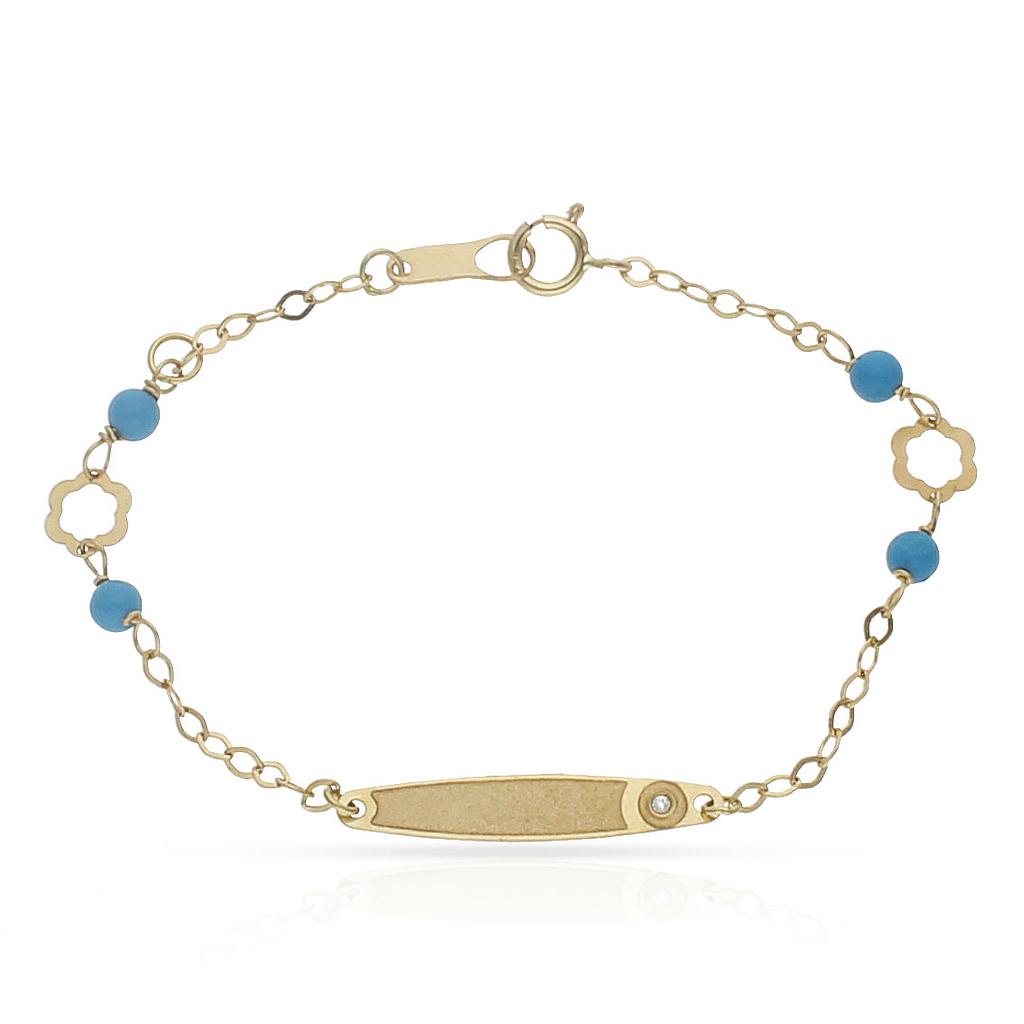PULSERA ORO 18KL CIRCULO CIRCONITA - Peso: 1.00 gr 