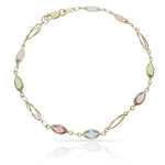 PULSERA ORO 18KL COLORES - Peso: 3.00 gr 