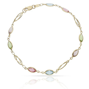 PULSERA ORO 18KL COLORES - Peso: 3.00 gr 