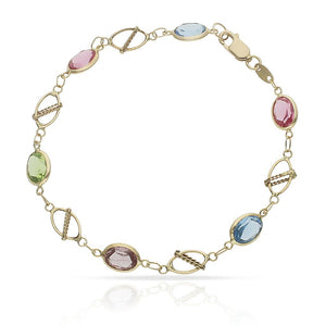 PULSERA ORO 18KL COLORES - Peso: 4.00 gr 