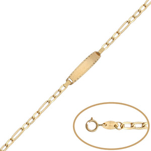 PULSERA ORO 18KL CON PLACA - Peso: 2.10 gr 