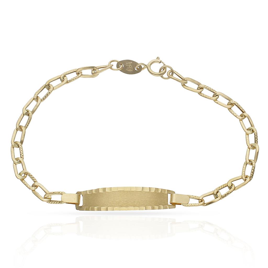 PULSERA ORO 18KL CON PLACA - Peso: 2.20 gr 