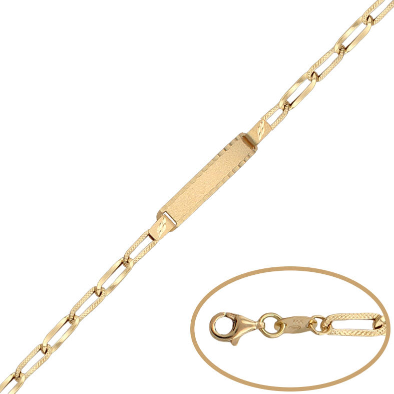 PULSERA ORO 18KL CON PLACA - Peso: 3.50 gr 