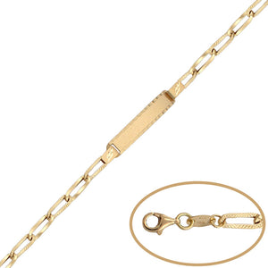 PULSERA ORO 18KL CON PLACA - Peso: 3.50 gr 