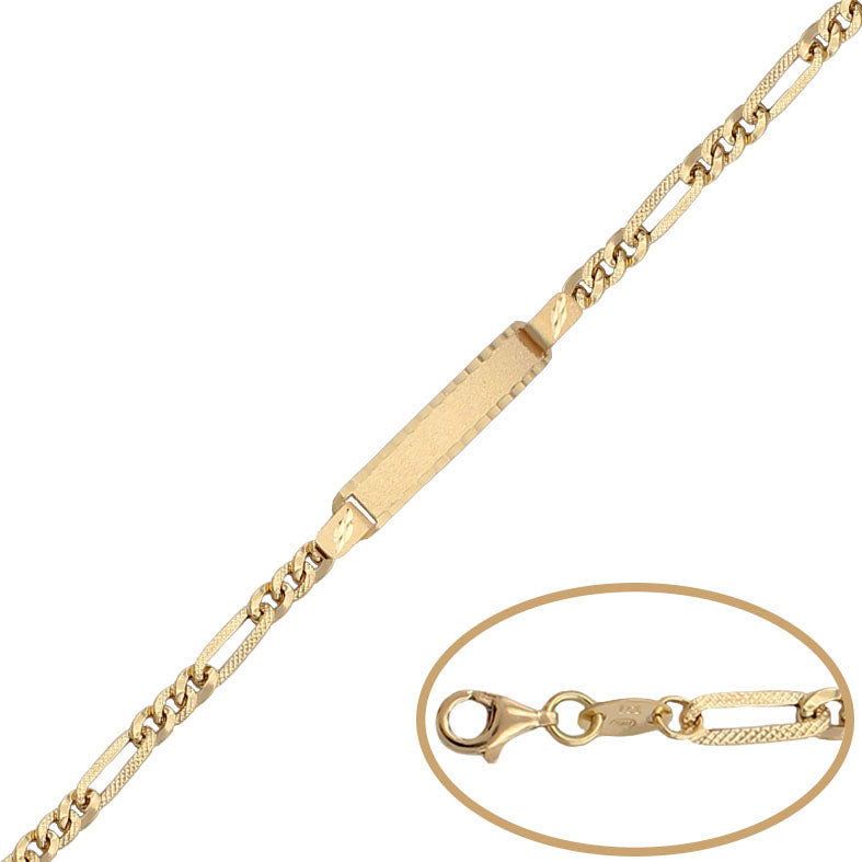 PULSERA ORO 18KL CON PLACA - Peso: 3.65 gr 
