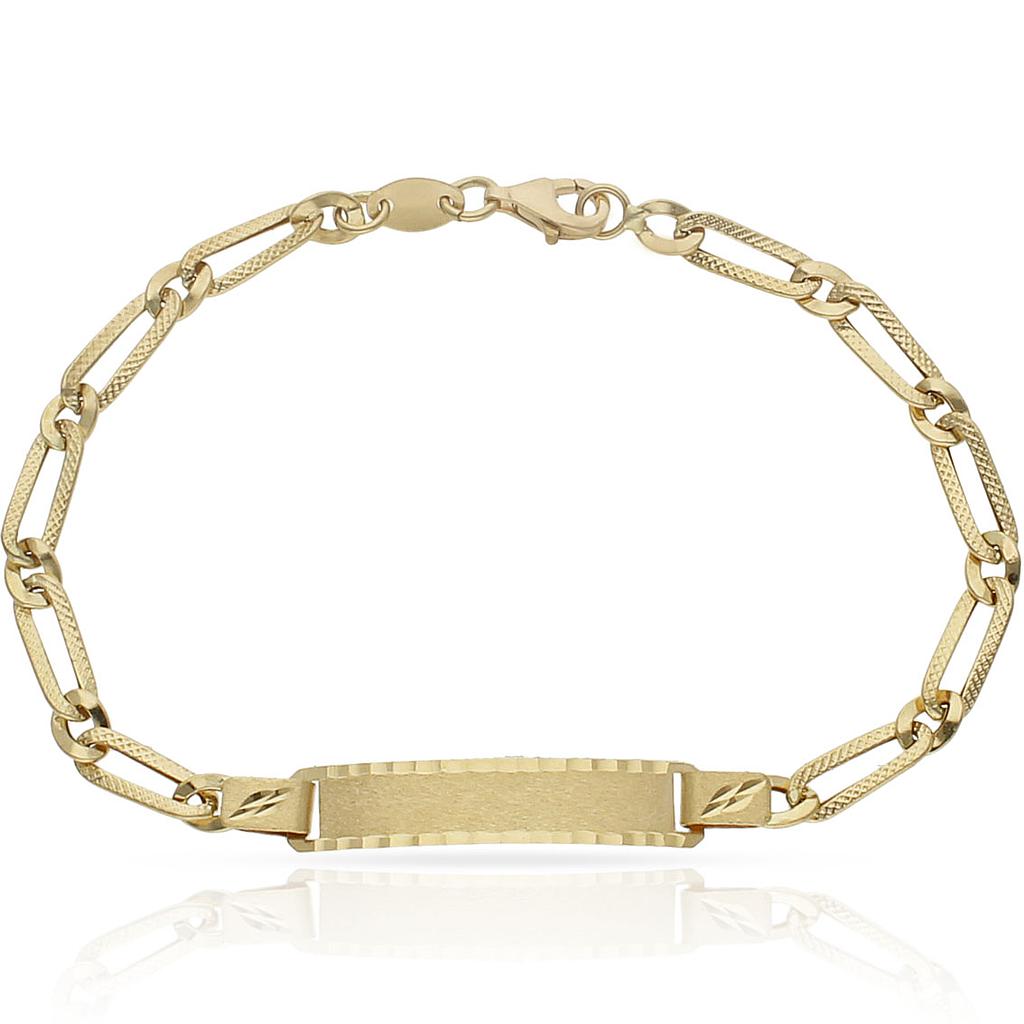PULSERA ORO 18KL CON PLACA - Peso: 3.70 gr 