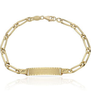 PULSERA ORO 18KL CON PLACA - Peso: 3.70 gr 