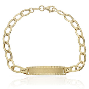 PULSERA ORO 18KL CON PLACA - Peso: 3.70 gr 