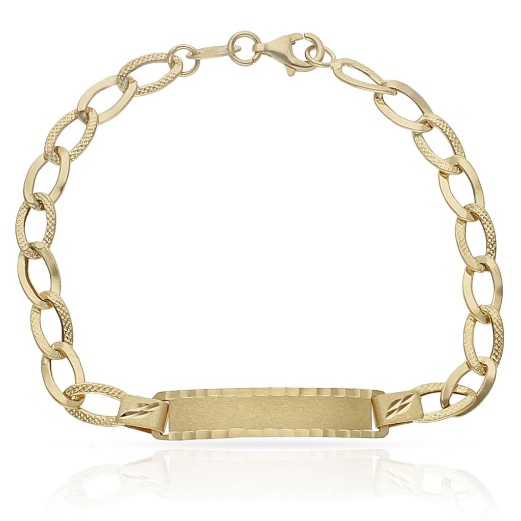 PULSERA ORO 18KL CON PLACA - Peso: 3.75 gr 