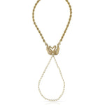 PULSERA ORO 18KL DEDO CISNES CIRCONITAS