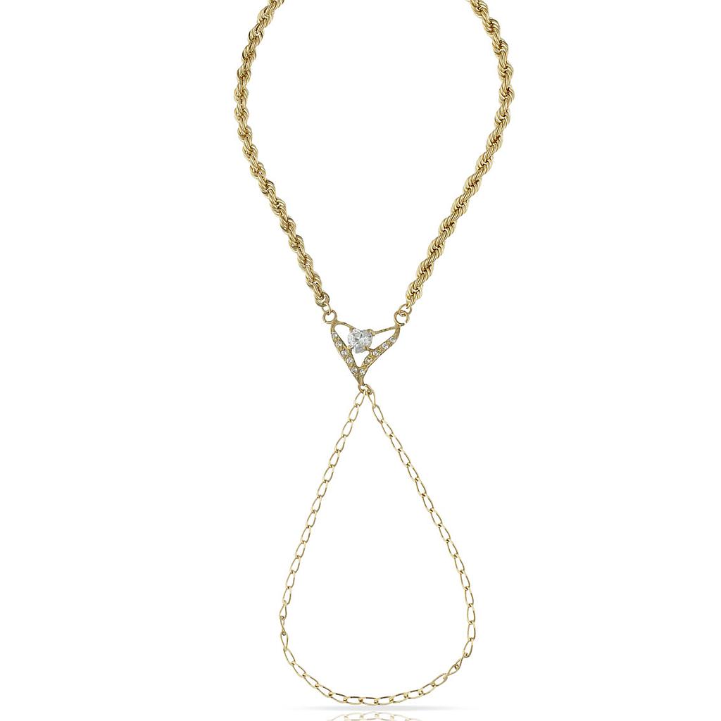 PULSERA ORO 18KL DEDO CORAZON - Peso: 5.95 gr 