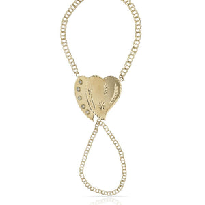 PULSERA ORO 18KL DEDO CORAZONES - Peso: 9.80 gr