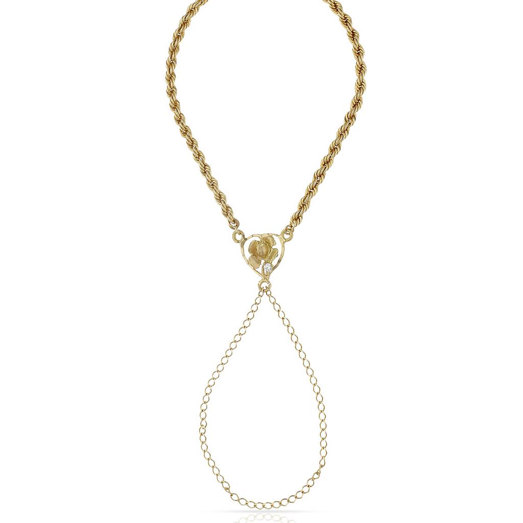 PULSERA ORO 18KL DEDO FLOR - Peso: 6.25 gr 
