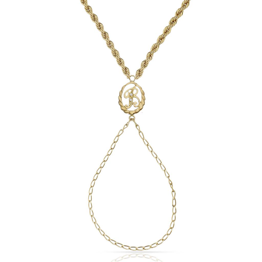PULSERA ORO 18KL DEDO LETRA - Abecedario: L 