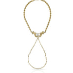 PULSERA ORO 18KL DEDO MANOS CIRCONITA - Peso: 6.55 gr 