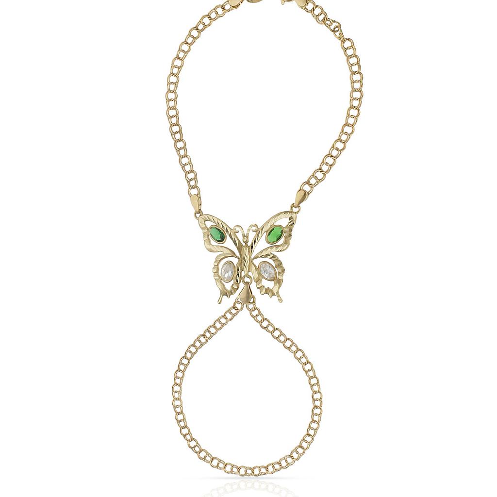 PULSERA ORO 18KL DEDO MARIPOSA - Peso: 9.65 gr 