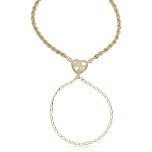 PULSERA ORO 18KL DEDO "TU Y YO" - Peso: 5.45 gr 