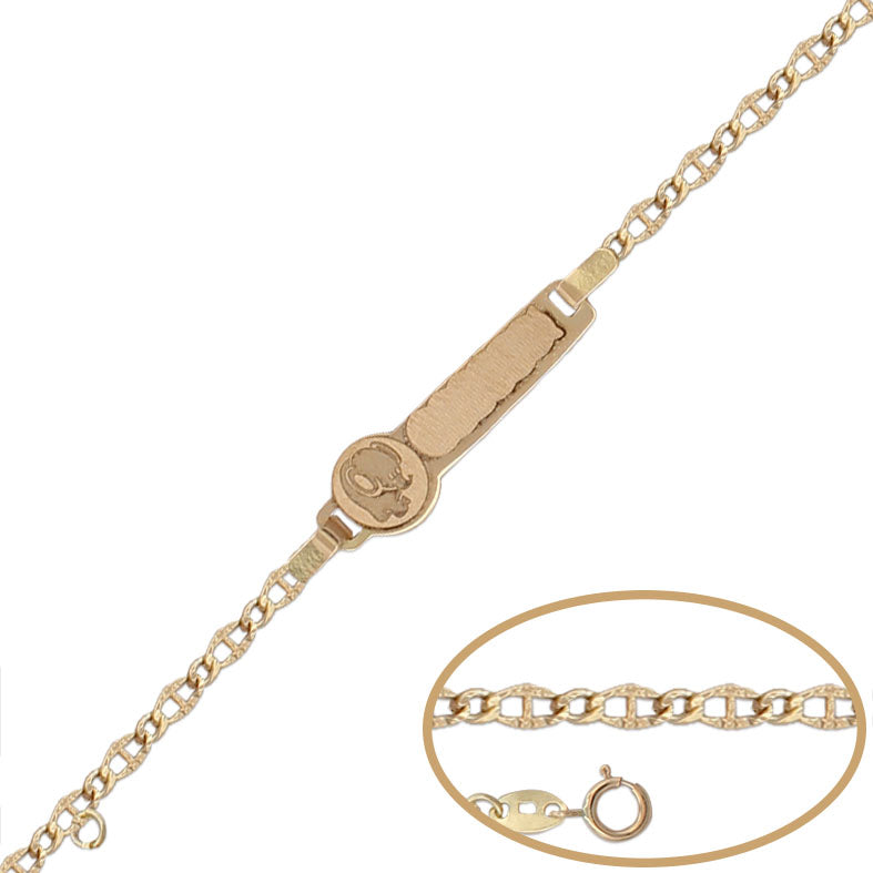 PULSERA ORO 18KL ELEFANTE - 13CM - Peso: 1.45 gr 