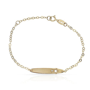 PULSERA ORO 18KL ESTRELLA CIRCONITA - Peso: 0.85 gr 