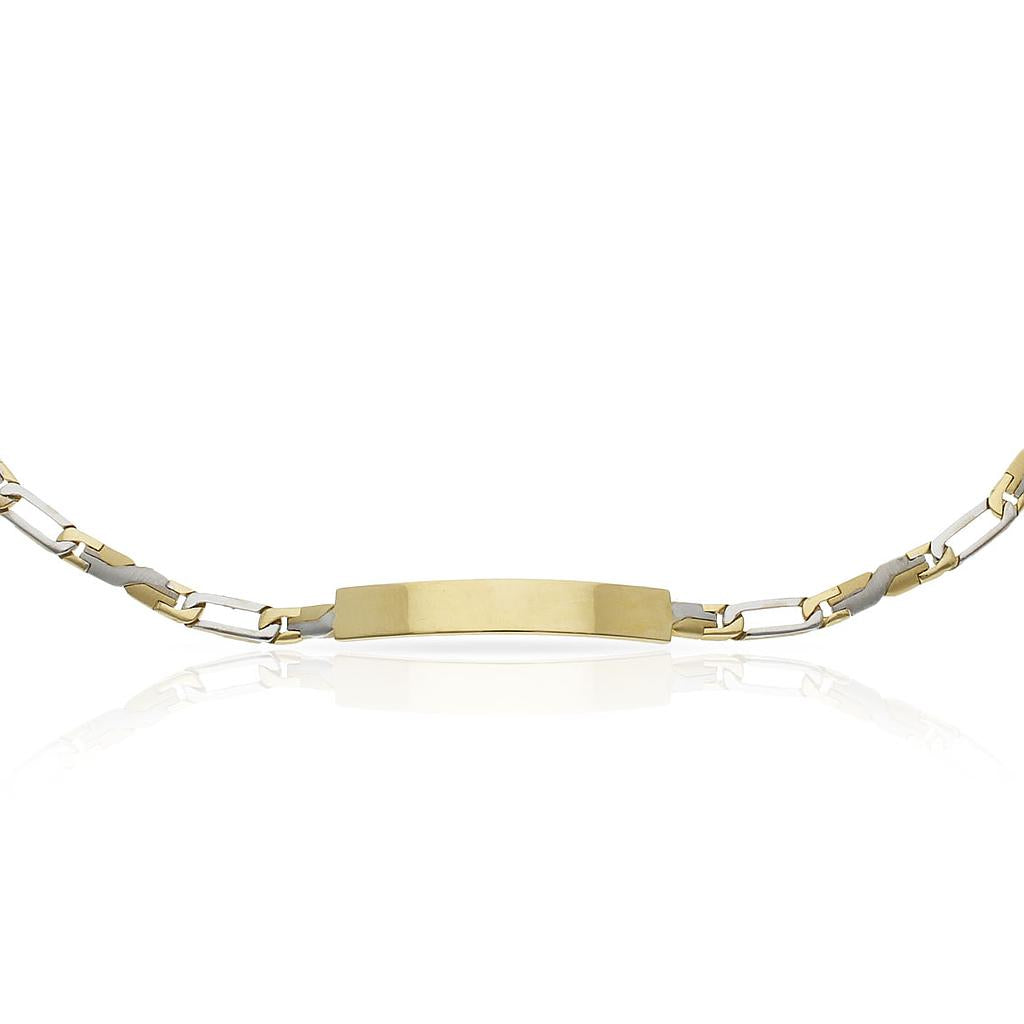PULSERA ORO 18KL FUNDIDA BICOLOR - Peso: 12.40 gr 