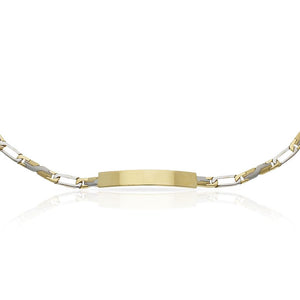 PULSERA ORO 18KL FUNDIDA BICOLOR - Peso: 17.90 gr 