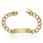 PULSERA ORO 18KL FUNDIDA PLACA - Longitud - Peso: 21.50cm-54.40 gr 