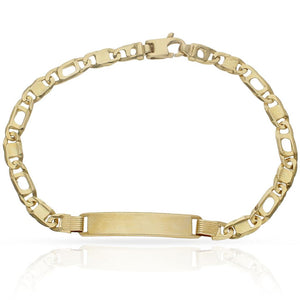 PULSERA ORO 18KL FUNDIDA PLACA - Peso: 10.45 gr 