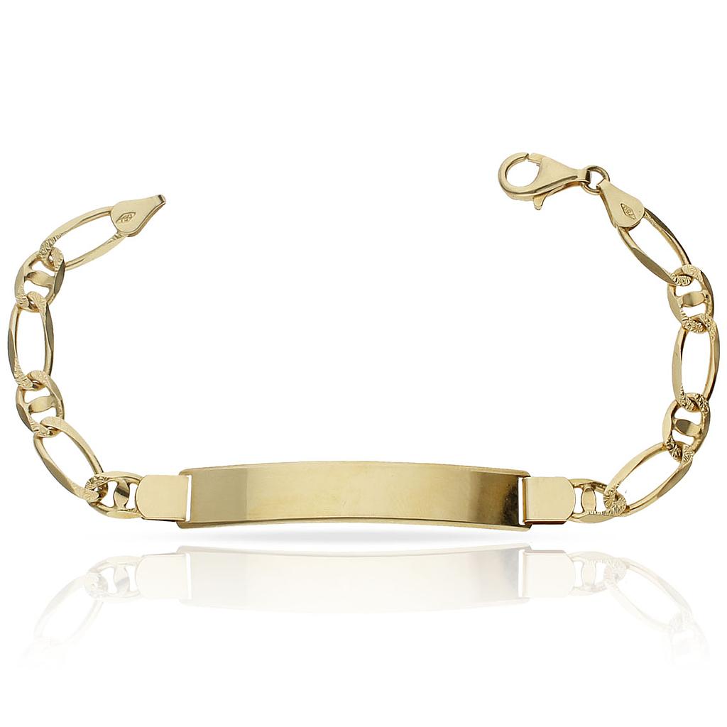 PULSERA ORO 18KL FUNDIDA PLACA - Peso: 13.05 gr 