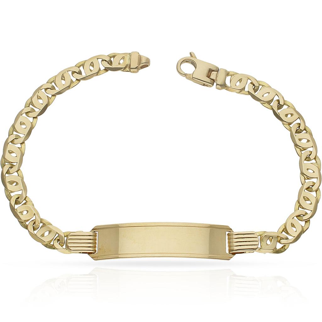PULSERA ORO 18KL FUNDIDA PLACA - Peso: 16.60 gr 