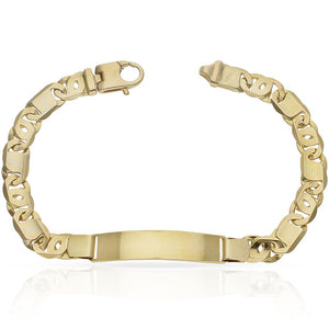 PULSERA ORO 18KL FUNDIDA PLACA - Peso: 22.80 gr 