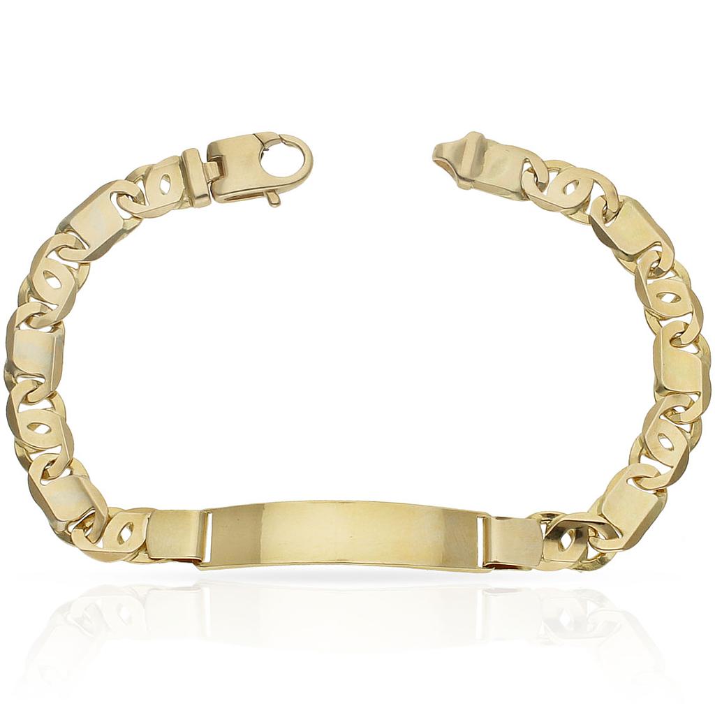 PULSERA ORO 18KL FUNDIDA PLACA - Peso: 23.10 gr 