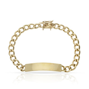 PULSERA ORO 18KL FUNDIDA PLACA - Peso: 26.95 gr 