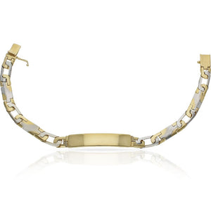 PULSERA ORO 18KL FUNDIDA PLACA - Peso: 31.25 gr 