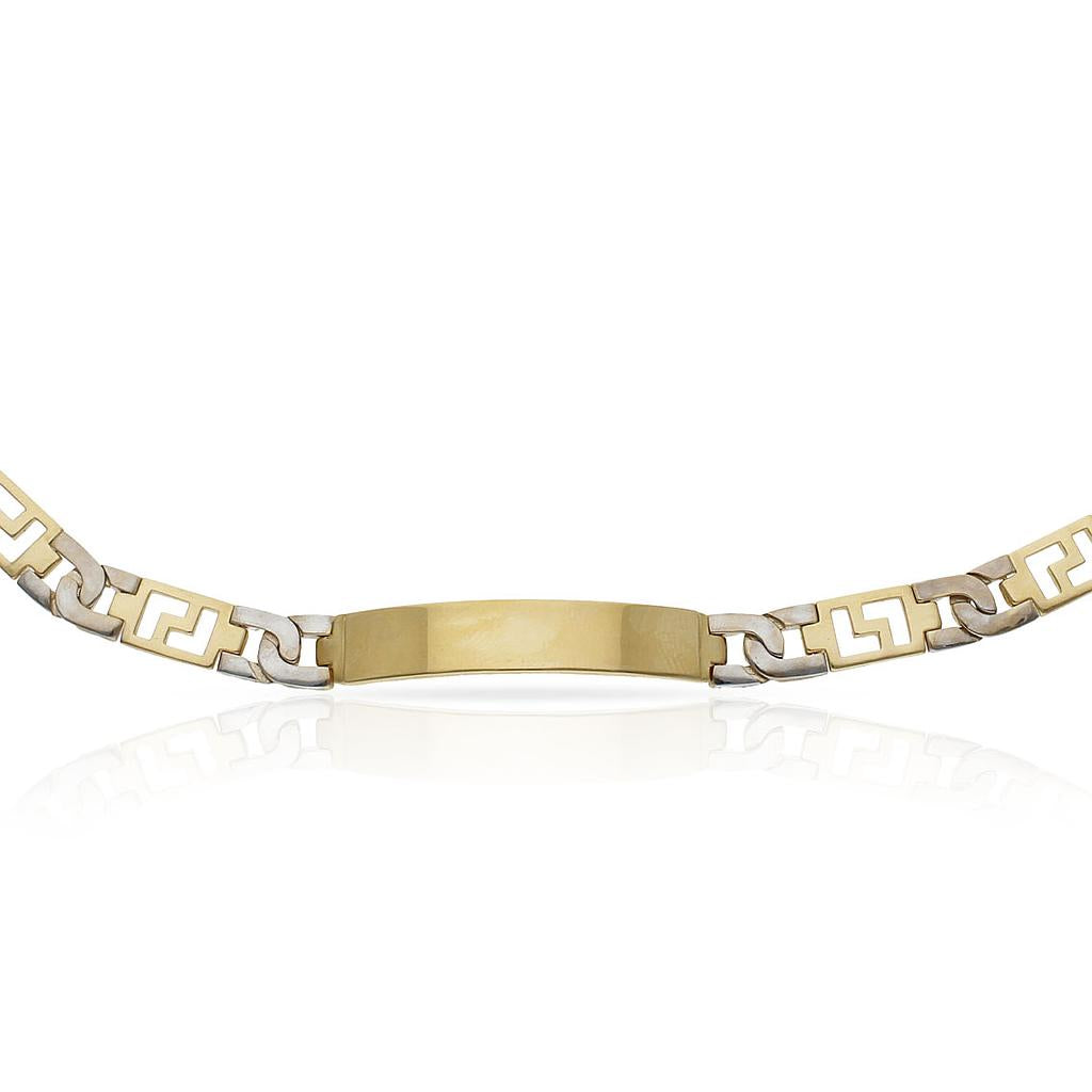 PULSERA ORO 18KL FUNDIDA PLACA - Peso: 36.50 gr 