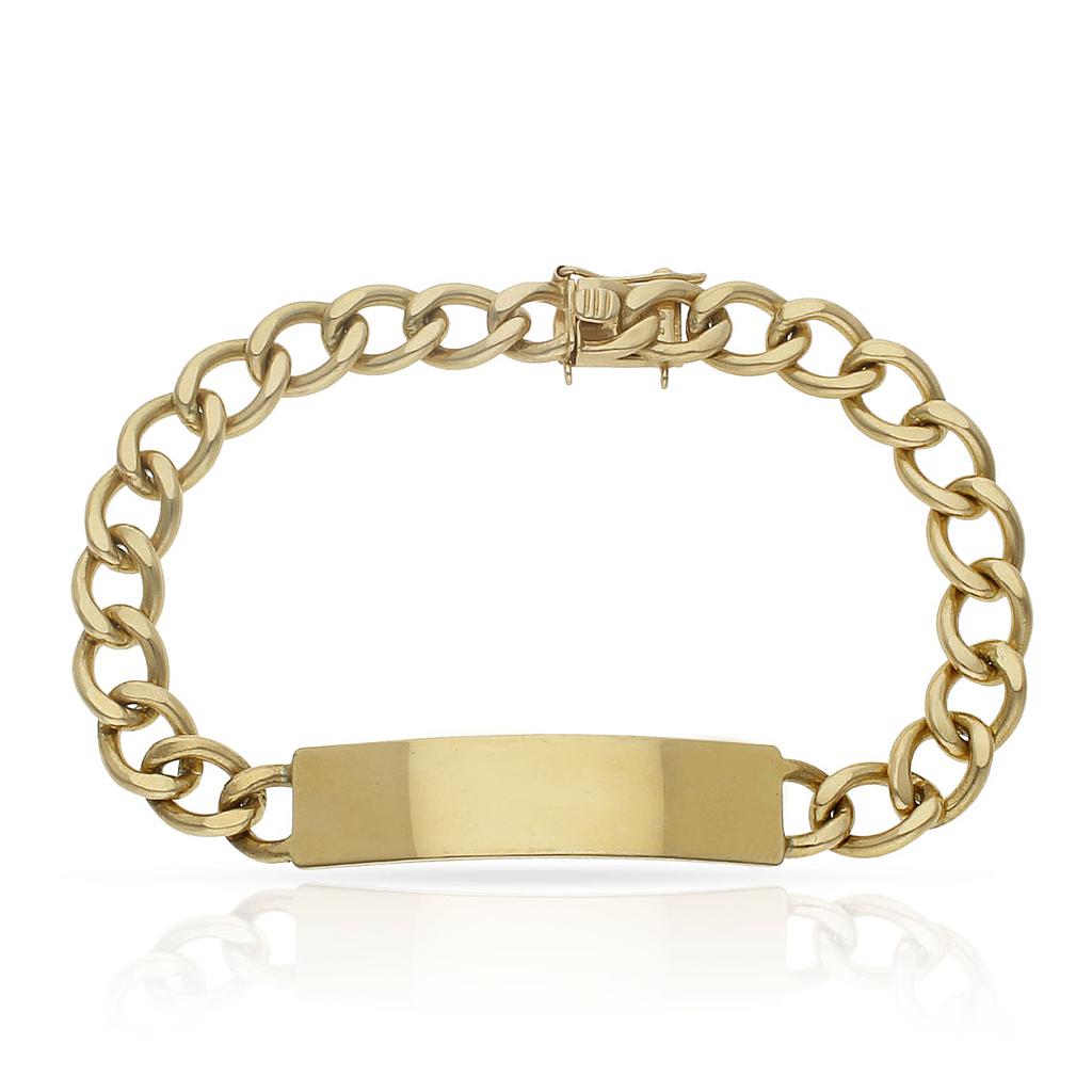 PULSERA ORO 18KL FUNDIDA PLACA - Peso: 40.25 gr 