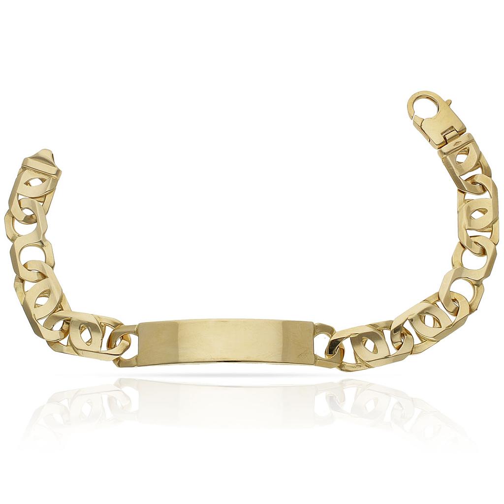 PULSERA ORO 18KL FUNDIDA PLACA - Peso: 52.20 gr 