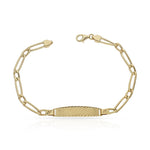 PULSERA ORO 18KL  HUECA 1x1 PLACA - Peso: 5.50 gr 