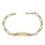 PULSERA ORO 18KL HUECA 1x1 PLACA - Peso: 6.15 gr 