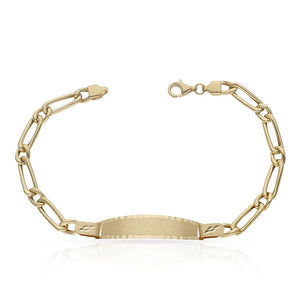 PULSERA ORO 18KL HUECA 1x1 PLACA - Peso: 6.15 gr 
