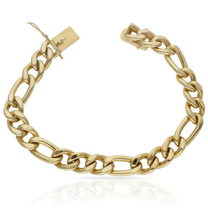 PULSERA ORO 18KL HUECA 3x1 - 11MM - Peso: 35.25 gr 