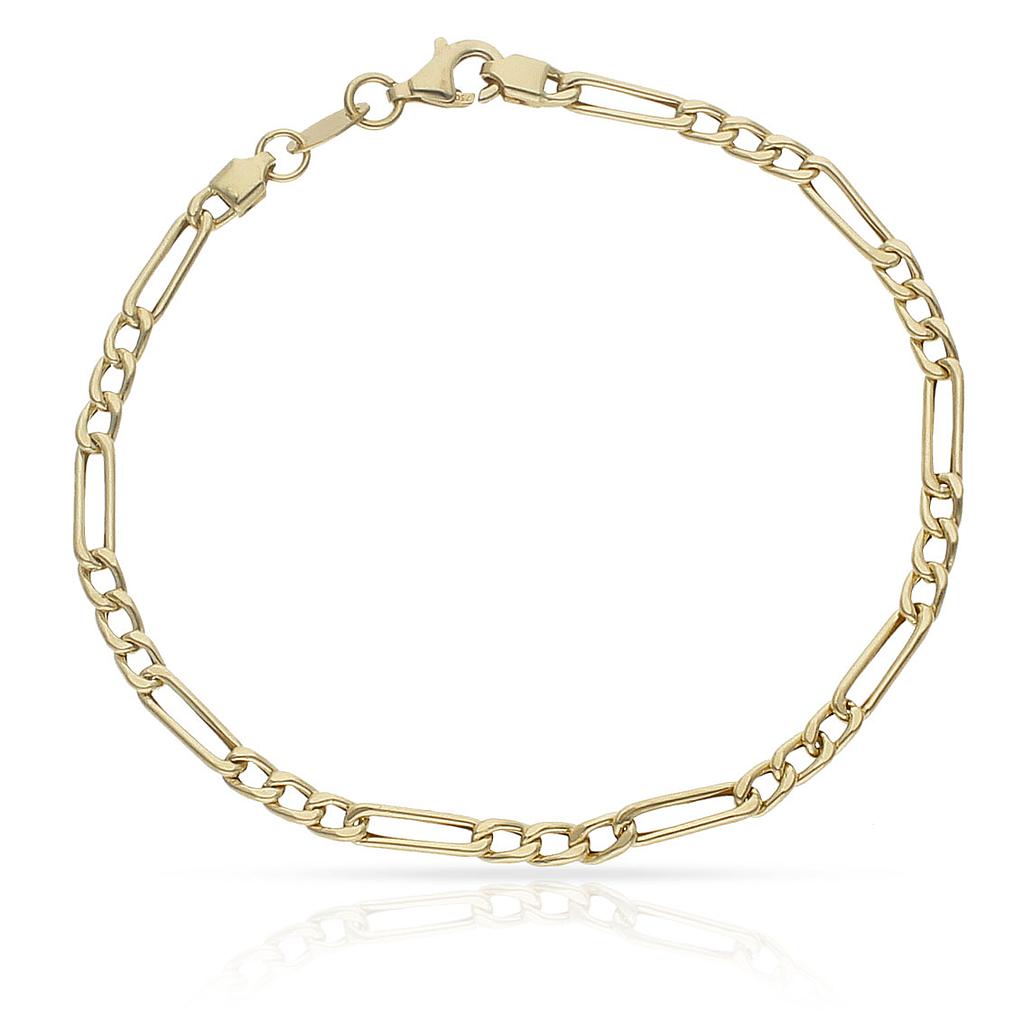 PULSERA ORO 18KL HUECA 3x1 - 3MM - Peso: 3.40 gr 