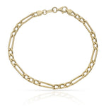 PULSERA ORO 18KL HUECA 3x1 - 4MM - Peso: 4.80 gr 