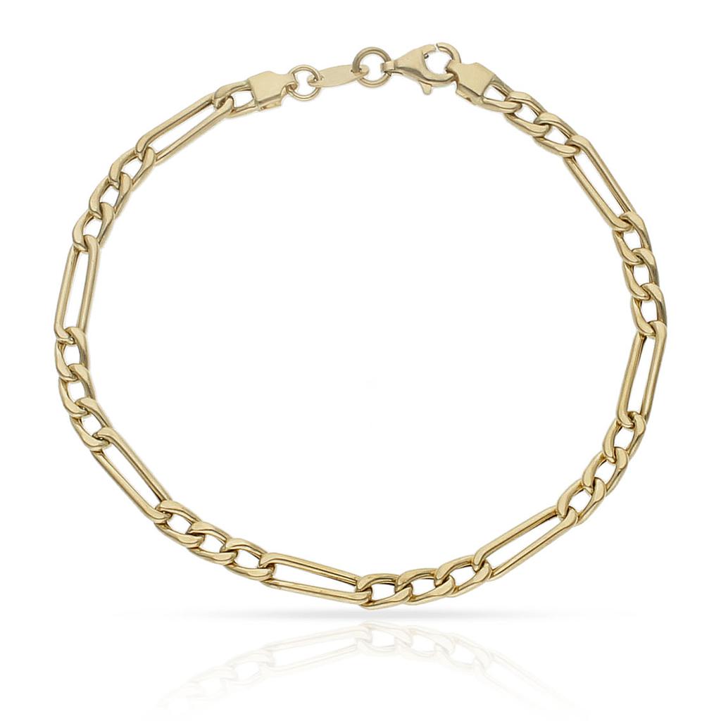 PULSERA ORO 18KL HUECA 3x1 - 4MM - Peso: 4.80 gr 