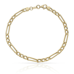 PULSERA ORO 18KL HUECA 3x1 - 4MM - Peso: 4.80 gr 